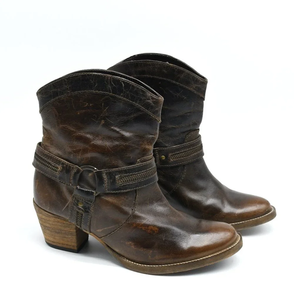 Dingo Metro Bluff Brown Leather Harness Boot 10 - Picture 2 of 7